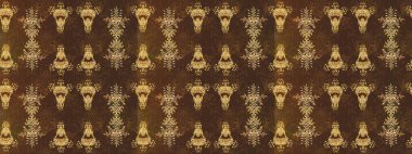 Eski usul. Eskiz geçmişi. Miles Fleur, süslü püslü bir süs. Raster illüstrasyonu. Kumaş, tekstil, duvar kağıdı baskısı için. Tomurcukları papatya çiçekleri olan sevimli bir çiçek deseni..