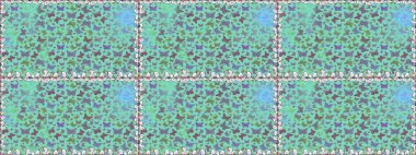 Dekoratif el çizimi kelebekler. Raster illüstrasyonu. Mavi renkli resim. Güzel kumaş tasarımı..