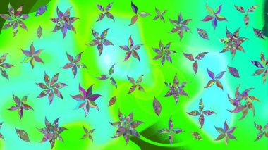 Motley illustration. The elegant the template for fashion prints. Small colorful flowers. Spring floral background with green flowers. Raster cute pattern in small flower.