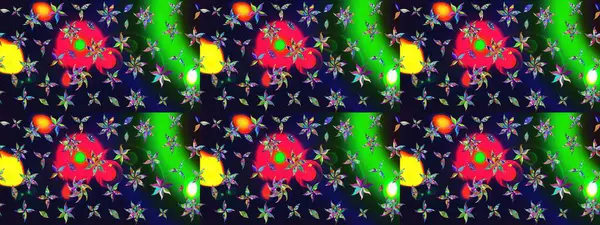 Raster illüstrasyonu. Küçük çiçekli yay deseni çiz. Suluboya tarzında gri renkler üzerine.