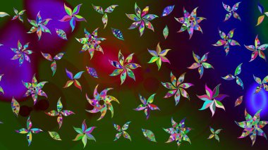 Kahverengi renkli etnik çiçeklerin olduğu zarif bir eskiz modeli. Raster Çiçek İllüstrasyon Şirin Tekstil.