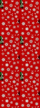 Eski usul. Kumaş, tekstil, duvar kağıdı baskısı için. Eskiz geçmişi. Renkli desenli eskiz deseni, kırmızı çiçekler ve dekoratif elementlerle. Raster illüstrasyonu.