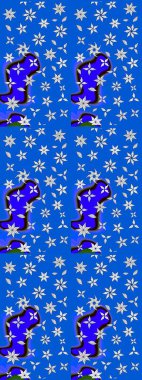 El çizimi. Çiçekler, dallar, bitkiler ve çiçekler. Raster illüstrasyonu. Güzel kumaş deseni.