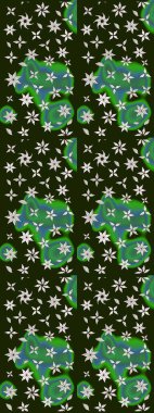 Şatafatlı bahar bahçesi dokusu. Raster illüstrasyonu. Flower eskiz arka planı. Çiçek deseni.