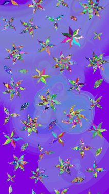 Raster Hip kumaş deseni. Eskiz Vintage Çiçek Deseni.