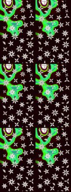 Raster deseni. Raster illüstrasyonu. Soyut çiçek çizim kalıbı arka planı. Siyah renklerde. Küçük çiçekte sevimli çiçek deseni var..