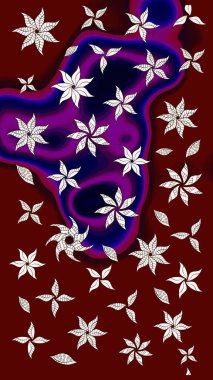 Raster - stok. Eskiz arkaplan modeli. Suluboya, elle çizilmiş. Vadinin çiçekleri kırmızı renklerde.