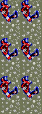 Raster illüstrasyonu. Küçük çiçekteki sevimli çiçek deseni. Güzel kumaş deseni. Güzel karalamalı çiçek deseni çiz..