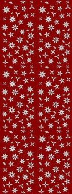 Raster. Zarif, parlak ve kırmızı çiçek desenli eskiz. Sabıka baskıları, bebek kıyafetleri, duvar kâğıtları, paket kutuları vb..