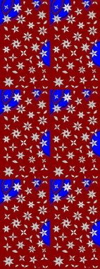 Klasik çiçekler. Yaz çiçekleri teması. El çizimi, soyut ve süslü elementler. Kırmızı renkler. Suluboya resim taklit Raster illüstrasyonu.