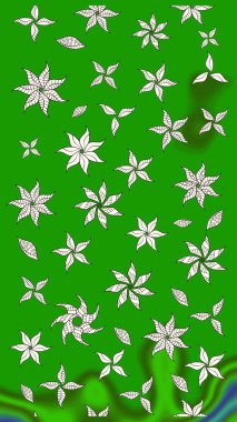 Raster suluboya çiçek deseni, narin çiçekler, yeşil çiçekler, tebrik kartı şablonu. Güzel kumaş deseni.