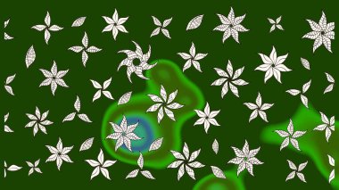 Eskiz arkaplan modeli. Suluboya, elle çizilmiş. Raster illüstrasyonu. Yeşil yapraklı yabani çiçekler.