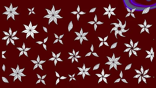 Raster illüstrasyonu. Suluboya stilinde kırmızı renkte. Küçük çiçekli bahar deseni çiz.