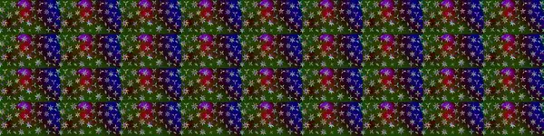 Çok yeşil zarif küçük çiçekler ve yeşil renkli komik böcekler, raster desen, illüstrasyon.