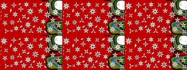 Raster Yumuşak kumaş deseni. Klasik taslak çizimi. Raster çiçek izi. Çiçek kırmızısı çizim deseni.