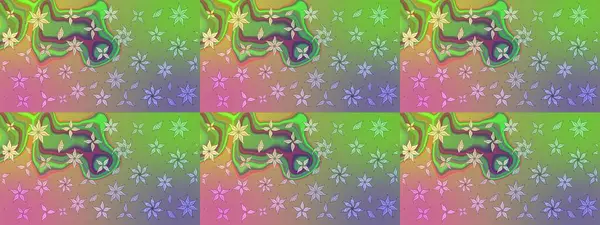 Klasik taslak çizimi. Raster çiçek izi. Çiçek yeşili çizim deseni.