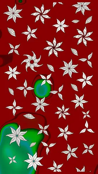 Zarif, parlak ve kırmızı çiçek desenli eskiz. Sabıka baskıları, bebek kıyafetleri, duvar kâğıtları, paket kutuları vb..