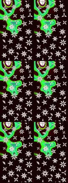 Raster deseni. Raster illüstrasyonu. Soyut çiçek çizim kalıbı arka planı. Siyah renklerde. Küçük çiçekte sevimli çiçek deseni var..