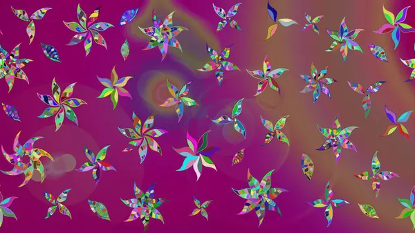 Modern çiçek arkaplanı. Halk tarzı. Moda baskıları için zarif bir şablon. Parlak renkli çiçekleri ve mor renkli yaprakları olan muhteşem bir çiçek deseni..