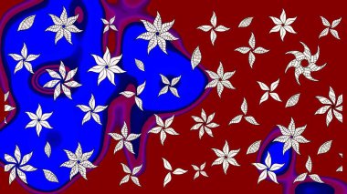 Raster stili kumaş deseni. Çiçekler suluboya çizim deseni.