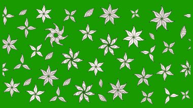 Renkli Bahar Teması eskiz kalıbı. Çiçeksel fantezi tasarımı ve parlak bir arka plan çizimi. Düz Çiçek Elementleri Tasarımı.