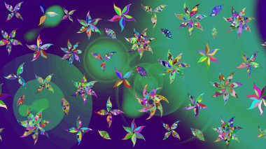 Güzel suluboya yaz çiçekleri deseni..