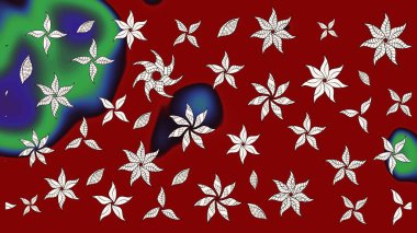 Kumaş, tekstil, duvar kağıdı baskısı için. Tomurcukları çiçek olan sevimli bir çiçek deseni. Eskiz geçmişi. Raster illüstrasyonu. Eski usul. Raster..