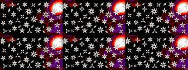 Botanik çizim kalıbı. Organik elementler. Suluboya etkisi. Raster deseni.