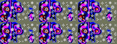 Sabıka fotoğraflarında, bebek kıyafetlerinde, duvar kâğıtlarında, paket kutularında falan kullanılabilir. Zarif, parlak ve eskiz yeşil çiçek deseni tasarımı.