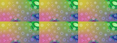 Şirin çiçek elementleri. Raster illüstrasyonu. Tarafsız renklerde çiçekler. Çizim.