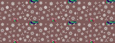 Nazik, narin çiçek arkaplanı. Kahverengi renkli çiçekler. Raster çiçek desenli ve çiçekli..