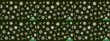 Küçük çiçekte hoş bir çiçek deseni var. Gri renkler ve parlak çiçekler üzerine soyut çizim deseni. Çiçek elementli zarif raster dokusu..