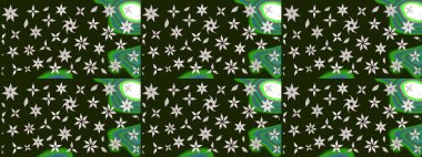 Organik elementler. Botanik çizim kalıbı. Raster deseni. Suluboya etkisi.