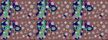 Doodle çiçekler ve dalları, otlar ve çiçekler. Elle çizilmiş. Raster resim. Güzel kumaş deseni.