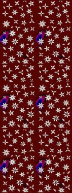 Küçük çiçekteki sevimli çiçek deseni. Güzel kumaş deseni. Raster illüstrasyonu. Güzel karalamalı çiçek deseni çiz..