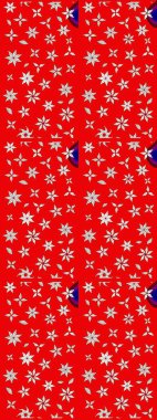 Renkli Bahar Teması eskiz kalıbı. Çiçeksel fantezi tasarımı ve parlak bir arka plan çizimi. Düz Çiçek Elementleri Tasarımı.