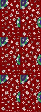 Kırmızı renkte çiçekler. Raster illüstrasyonu. Düz Çiçek Elementleri Tasarımı. Çiçekli çiçek deseni, suluboya. Renkli Bahar Teması çizim şablonu.