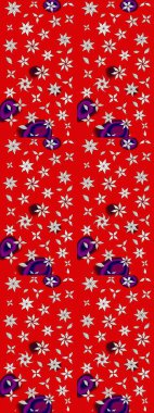 Küçük çiçekteki sevimli çiçek deseni. Kırmızı renkte çiçekler.