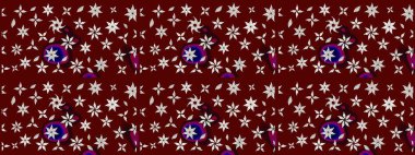 Sketch Floral Pattern in Raster illustration. Fancy fabric pattern. Colour Spring Theme sketch pattern Background. Flat Flower Elements Design.