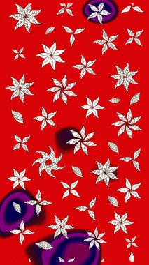 Nazik, narin çiçek arkaplanı. Kırmızı renkte çiçekler. Raster çiçek desenli ve çiçekli..