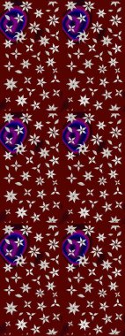 Raster illüstrasyonu. Güzel kumaş deseni. Bahar çiçekli güzel bir çiçek deseni..