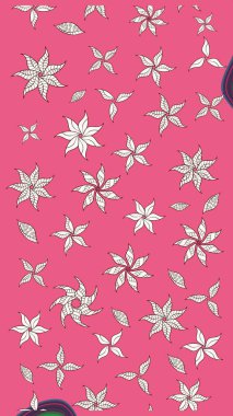 Çizim çiçek deseni duvar kağıdı, web sitesi arka planı, ambalaj kağıdı, davetiye, broşür, afiş veya web sitesi için kullanılabilir. Parlak elementlerin. El çizimi Raster illüstrasyonu.