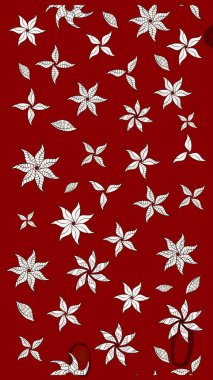 Kırmızı renkte çiçekler. Bahar mevsimi. Nazik romantik baskı. Raster güzel bir çiçek deseni çizmiş. Tatil havası..