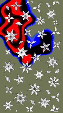 Yeşil renkli çiçekler. Nazik, narin çiçek arkaplanı. Raster çiçek desenli ve çiçekli..