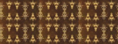 Raster Illustrasyon 'daki Çiçek Deseni' nin son moda çizimi. Düz Çiçek Elementleri Tasarımı. Renkli Yaz Temalı eskiz kalıbı. Güzel kumaş deseni.