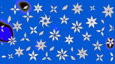 Düz Çiçek Elementleri Tasarımı. Renkli Bahar Teması eskiz kalıbı. Şirin çiçek elementleri. Raster illüstrasyonu. Çizim deseni Modaya uygun kumaş deseni.