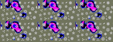 Renkli Bahar Teması eskiz kalıbı. Yeşil renkte zarif çiçek buketi suluboya. Düz Çiçek Elementleri Tasarımı. Raster illüstrasyonu.