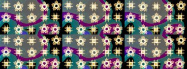 Düz dizayn. Raster illüstrasyonu. Kar Tanesi Mozaik ikonu. Grafiksel element dekorasyonu. Gri, siyah ve mavi siluet kar tanesi işareti. Sembol kışı, donmuş, Noel, yeni yıl tatili.