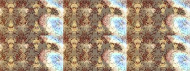 Raster illüstrasyonu. Bej, nötr ve kahverengi renkte kristal kar tanesi.