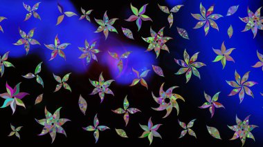 Tropik çiçekler. Gömlek, arka plan modelini çiz. Siyah renkte çiçekler.